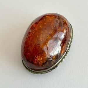 Large Amber brooch